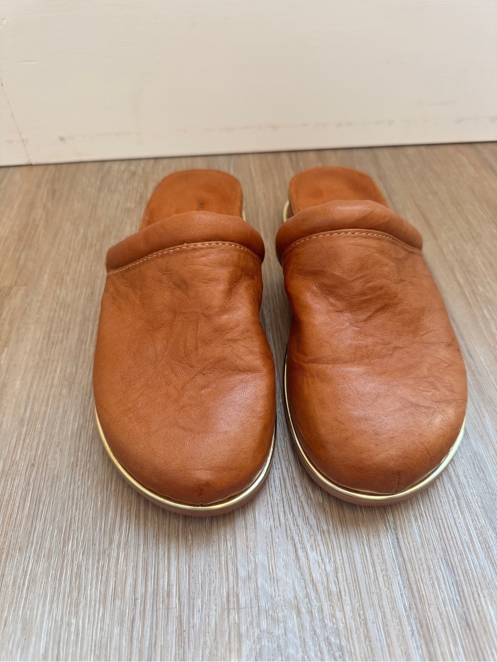 Kelsi Dagger Brooklyn Brown Leather Mule Clogs Women’s Size 8 cognac slip on - Picture 2 of 7